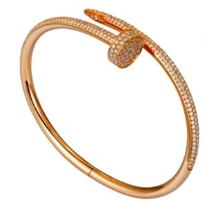 NEW Screw 18k RoseGold Filled Zircoin Paved Bangle